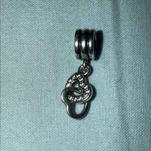 Pandora Silver Intertwined Heart dangle charm